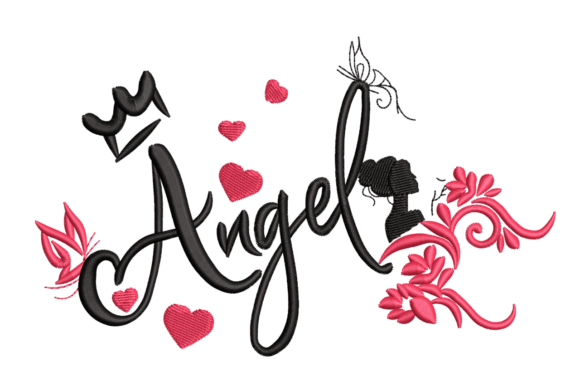 Angel Script – Crown Hearts: A Thoughtful Touch for Personalized Embroidery Projects