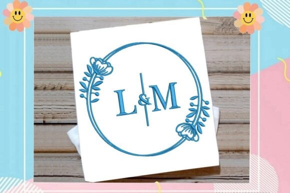 Blue Floral Ring Monogram: Boutique Apparel Review