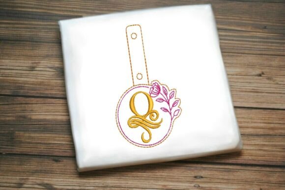 Floral Monogram Keychain O ITH Review