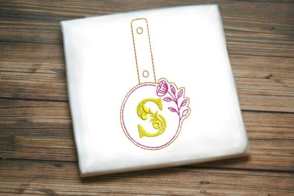 Floral Monogram Keychain “S” ITH Review