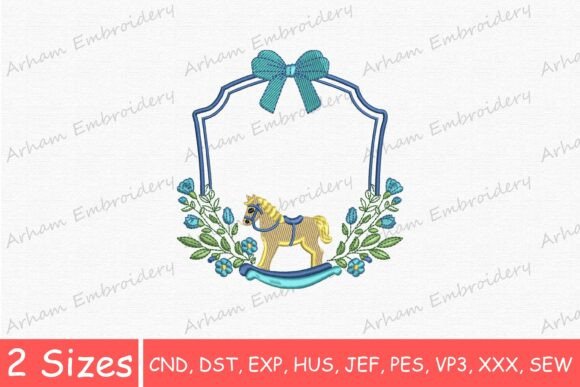 Floral Rocking Horse Monogram with Bow Review