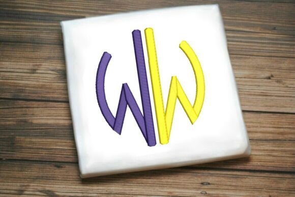 Geometric Split Letter Monogram W Review