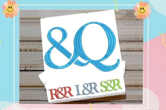 Interlocking Ampersand Letter Q Monogram: A Seasonal Embroidery Gem