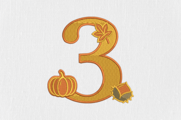 Number 3 Autumn Monogram: A Seasonal Design Review