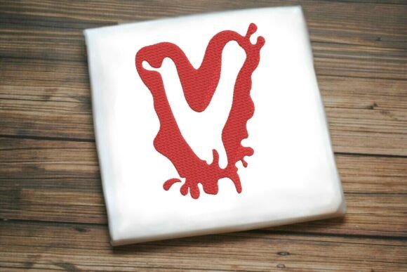 Paint Splash Uppercase Monogram V Review